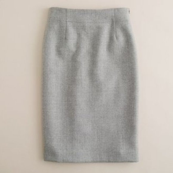 EUC J. Crew Perfect Pencil Gray Wool Skirt - Picture 2 of 2